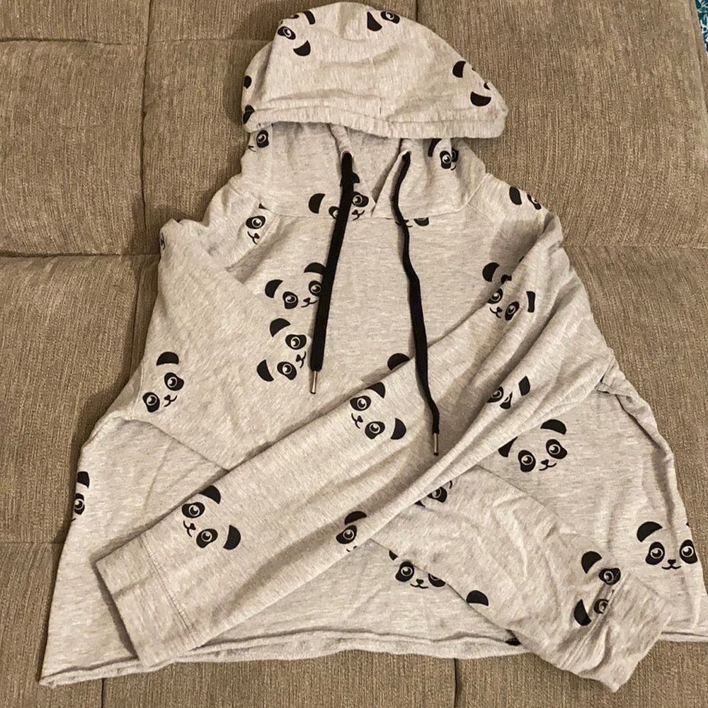 Panda long sleeved hoodie